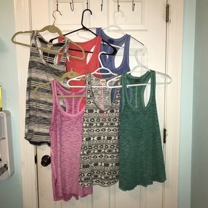 racer-back tank tops